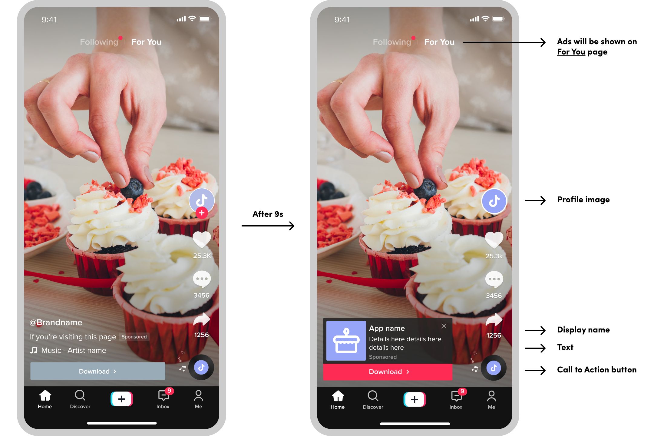 Đây là hình thức quảng cáo thường gặp nhất trên tiktok